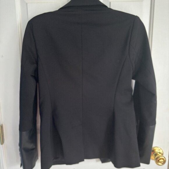 NWT Boston Proper Leather Trimmed Blazer - Picture 10 of 10